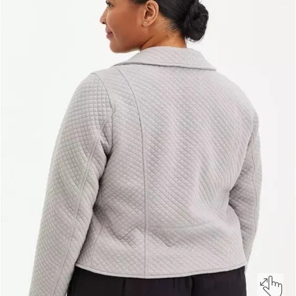 Torrid Gray Quilted Women's Jacket - Picture 2 of 6